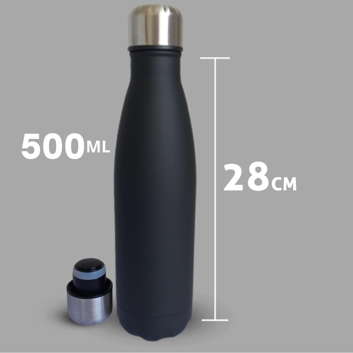 Garrafa De Água Portatil Inox Térmica Squeeze Com Camada Dupla Para Academia Esporte 500 ML - Imagem 3
